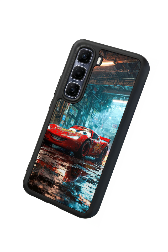 Infinix Hot 60 Pro Plus Uyumlu Şimsek McQueen Tasarımlı Glossy Premium Kılıf