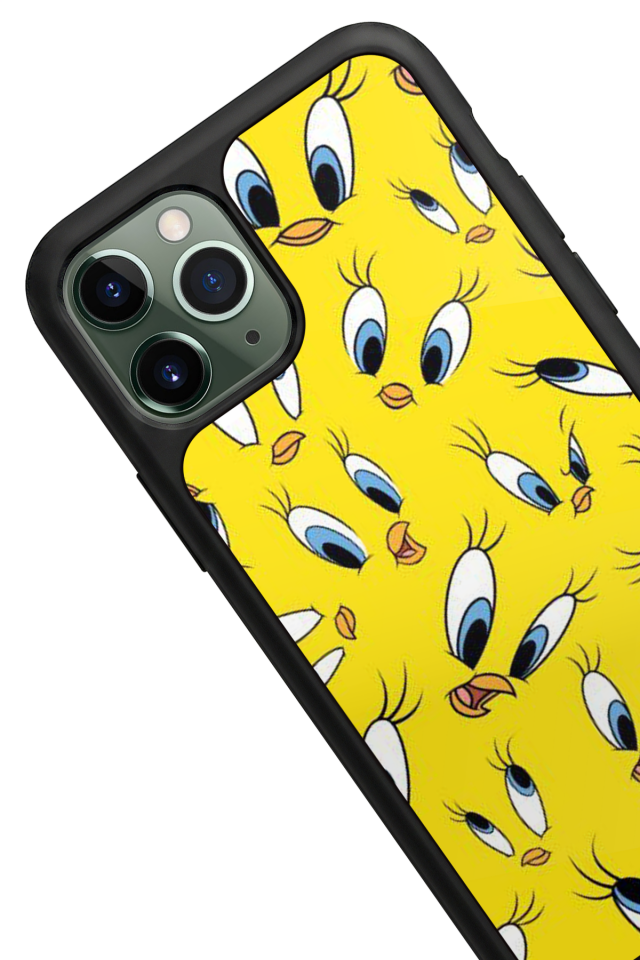 iPhone 11 Pro Uyumlu Tweety Tasarımlı Glossy Premium Kılıf