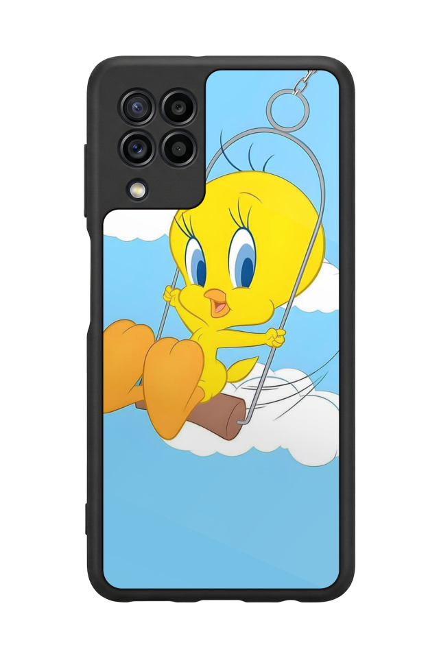 Samsung Galaxy M22 Uyumlu Tweety Tasarımlı Glossy Premium Kılıf