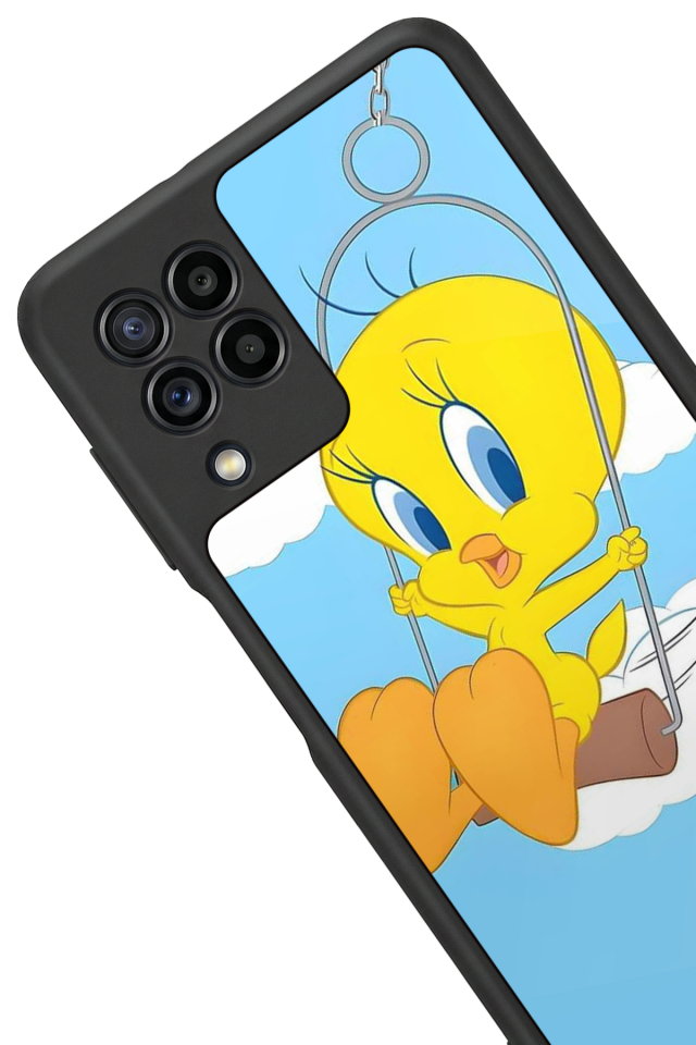 Samsung Galaxy M22 Uyumlu Tweety Tasarımlı Glossy Premium Kılıf