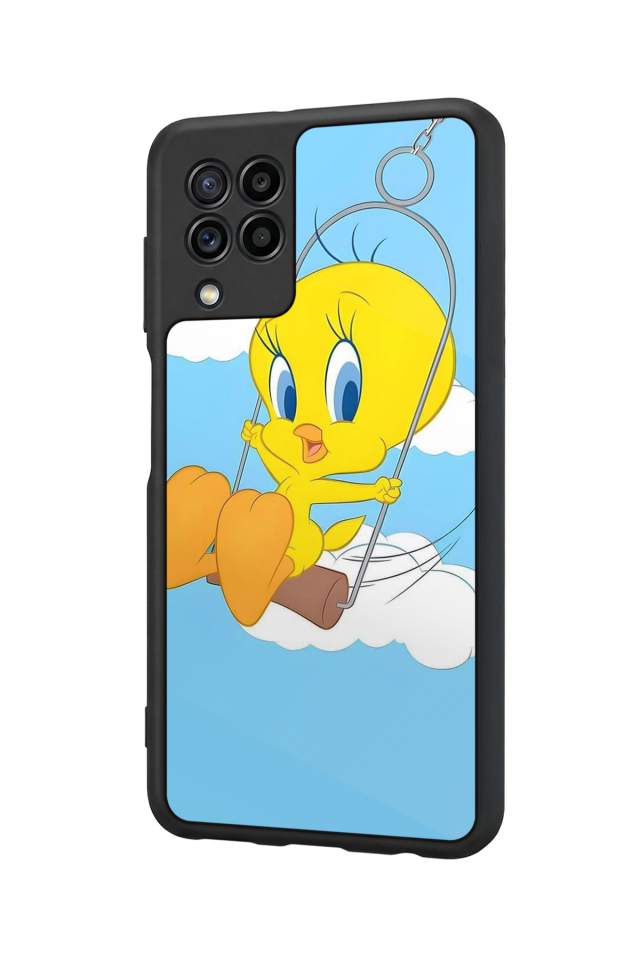 Samsung Galaxy M22 Uyumlu Tweety Tasarımlı Glossy Premium Kılıf