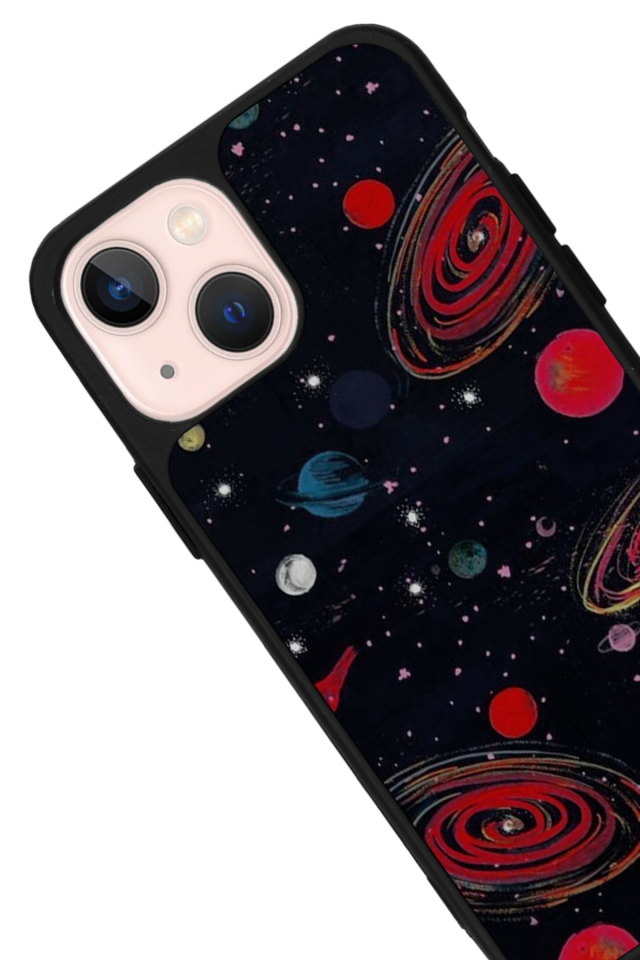 iPhone 13/14 Uyumlu Uzay Tasarımlı Glossy Premium Kılıf