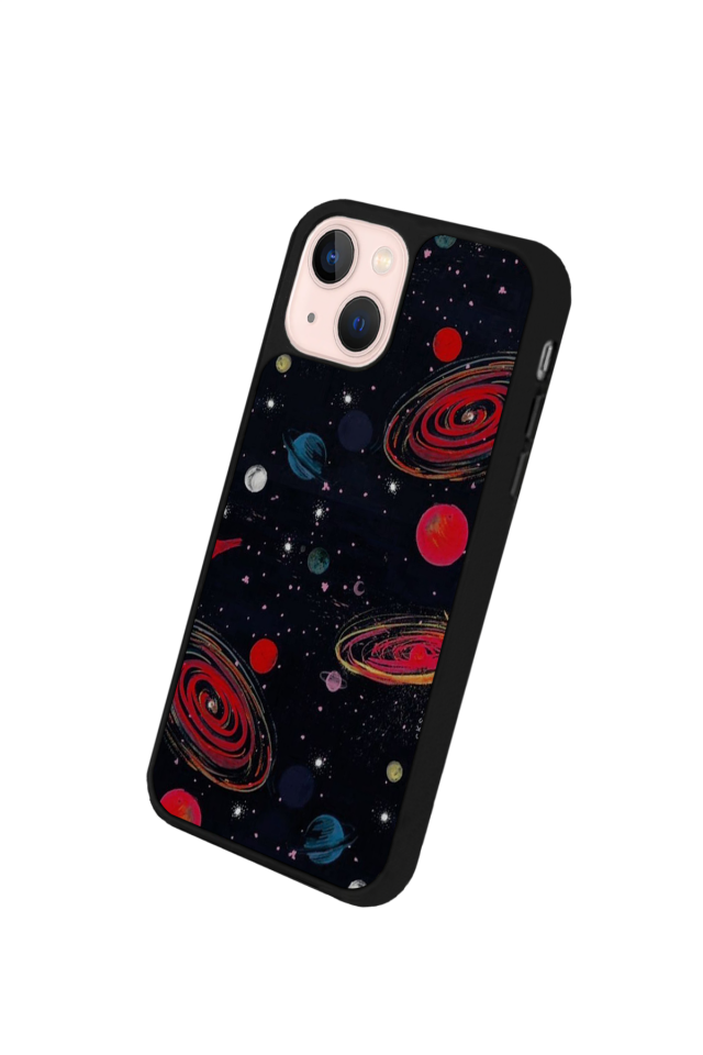 iPhone 13/14 Uyumlu Uzay Tasarımlı Glossy Premium Kılıf