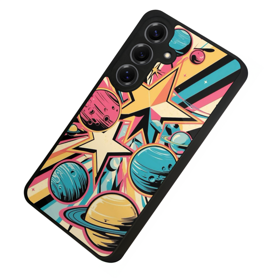 Samsung Galaxy S25 Uyumlu Uzay Tasarımlı Glossy Premium Kılıf