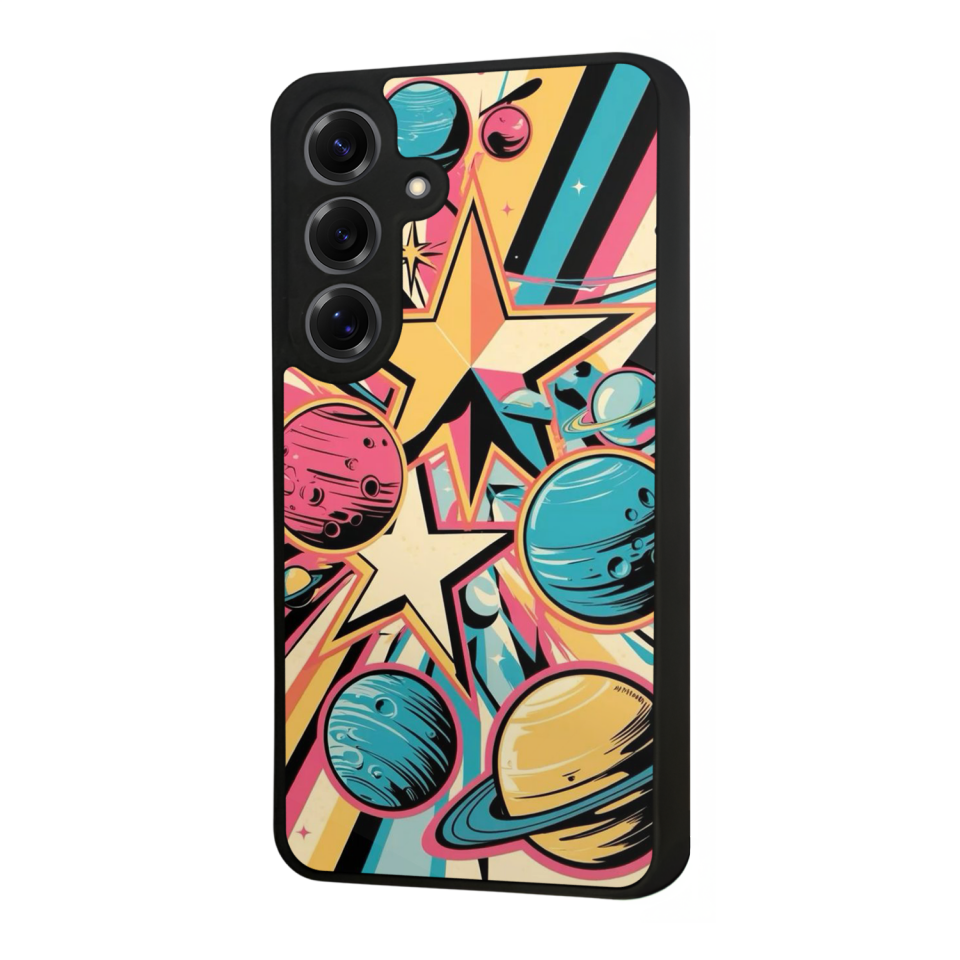 Samsung Galaxy S25 Uyumlu Uzay Tasarımlı Glossy Premium Kılıf