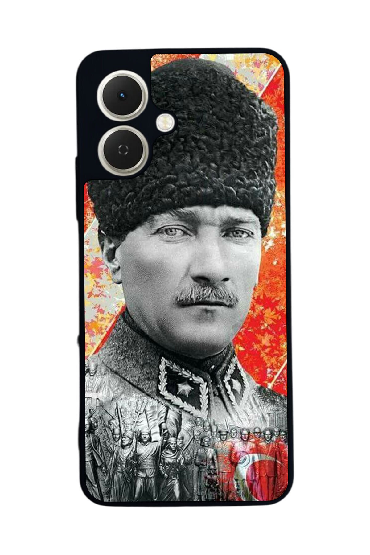 Tecno Spark GO 2 Uyumlu Mustafa Kemal Ataturk Tasarımlı Glossy Premium Kılıf