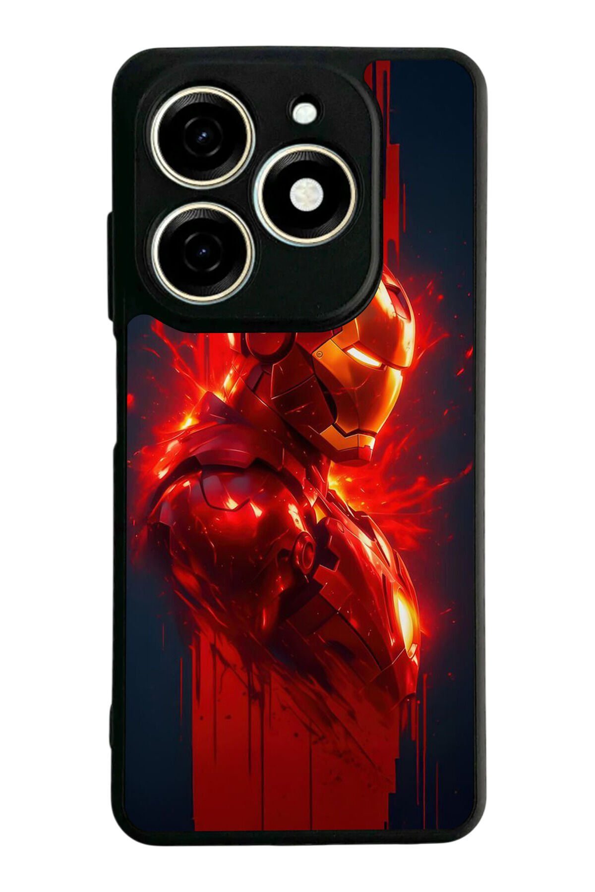 Tecno Spark 20/20C Uyumlu Iron Man ( Demir Adam ) Tasarımlı Glossy Premium Kılıf