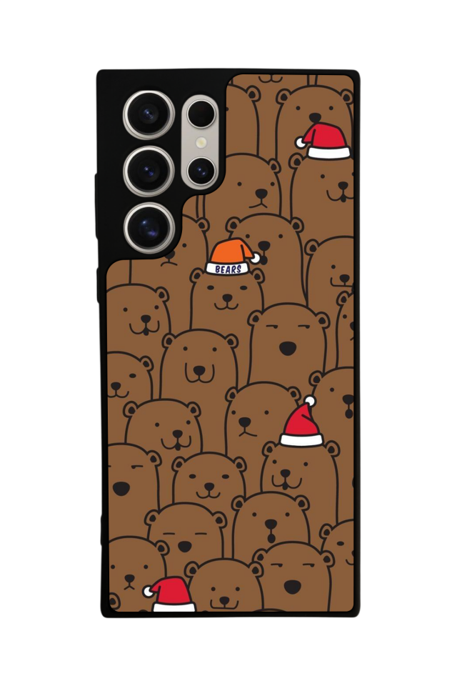 Samsung Galaxy S22 Ultra Uyumlu Ayı Tasarımlı Glossy Premium Kılıf