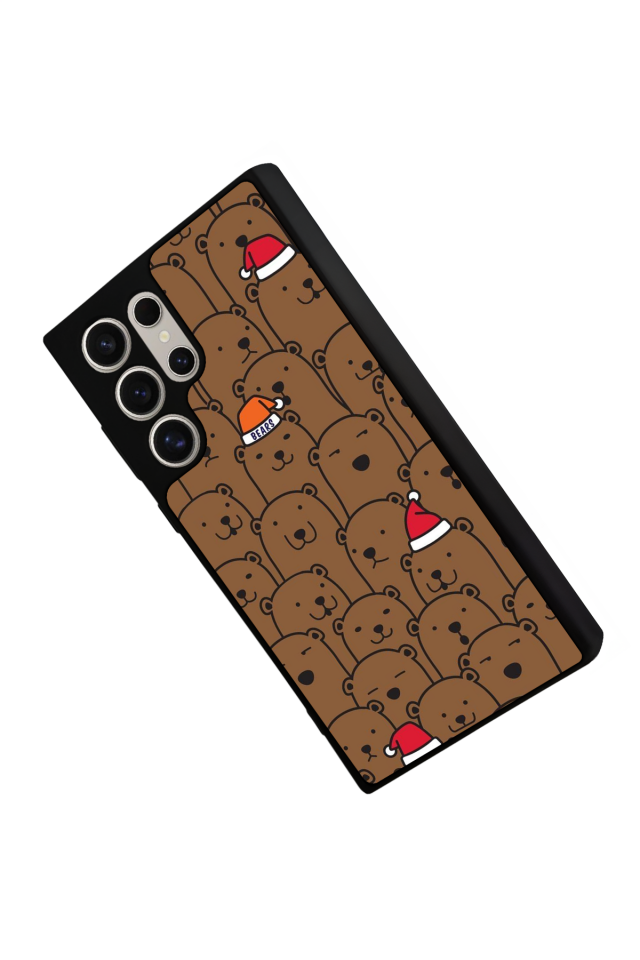 Samsung Galaxy S22 Ultra Uyumlu Ayı Tasarımlı Glossy Premium Kılıf