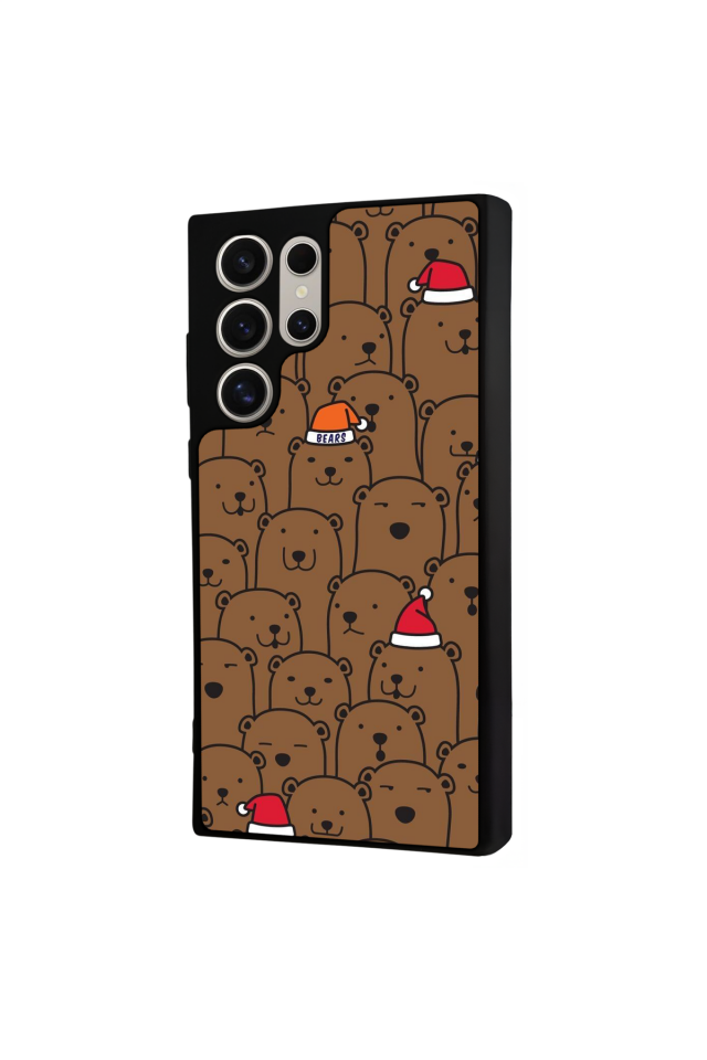 Samsung Galaxy S22 Ultra Uyumlu Ayı Tasarımlı Glossy Premium Kılıf