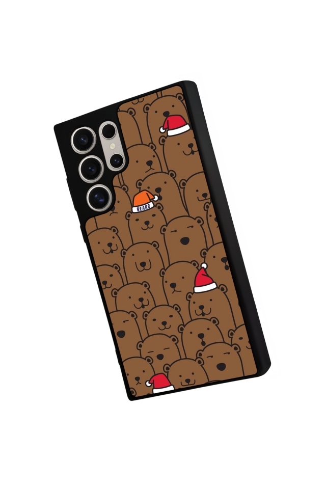 Samsung Galaxy S22 Ultra Uyumlu Ayı Tasarımlı Glossy Premium Kılıf