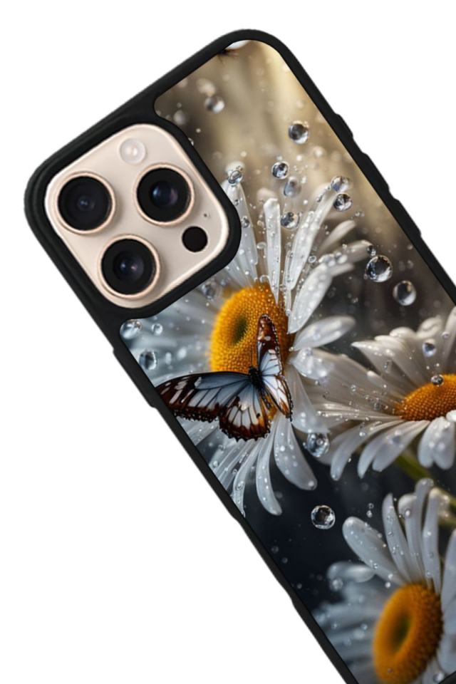 iPhone 14 Pro Uyumlu Cicek Tasarımlı Glossy Premium Kılıf