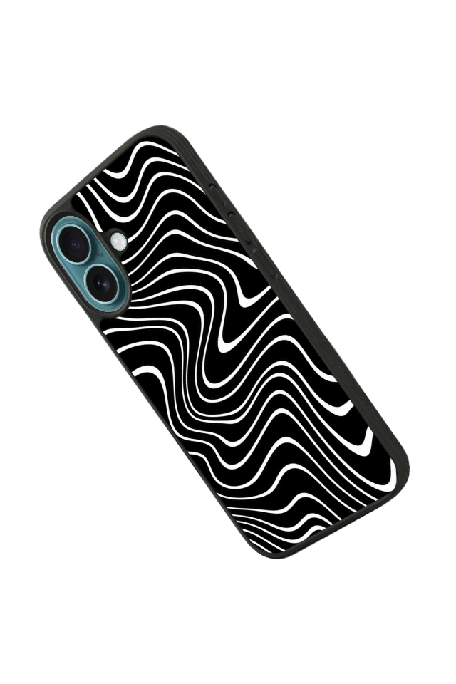 iPhone 16 Plus Uyumlu Çizgi Sanatı Tasarımlı Glossy Premium Kılıf
