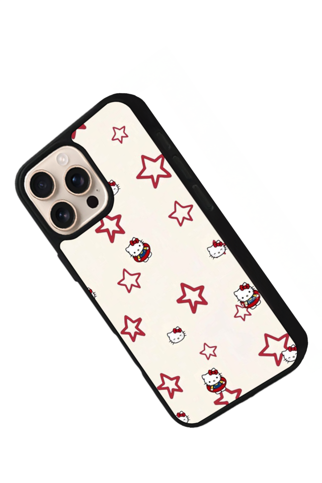 iPhone 16 Pro Max Uyumlu HelloKitty Tasarımlı Glossy Premium Kılıf