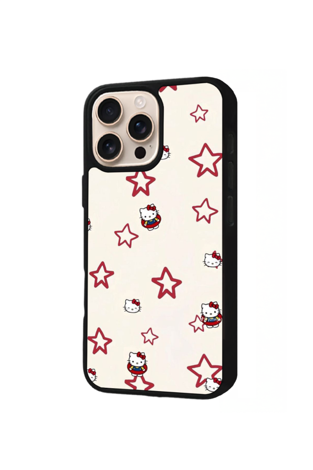 iPhone 16 Pro Max Uyumlu HelloKitty Tasarımlı Glossy Premium Kılıf