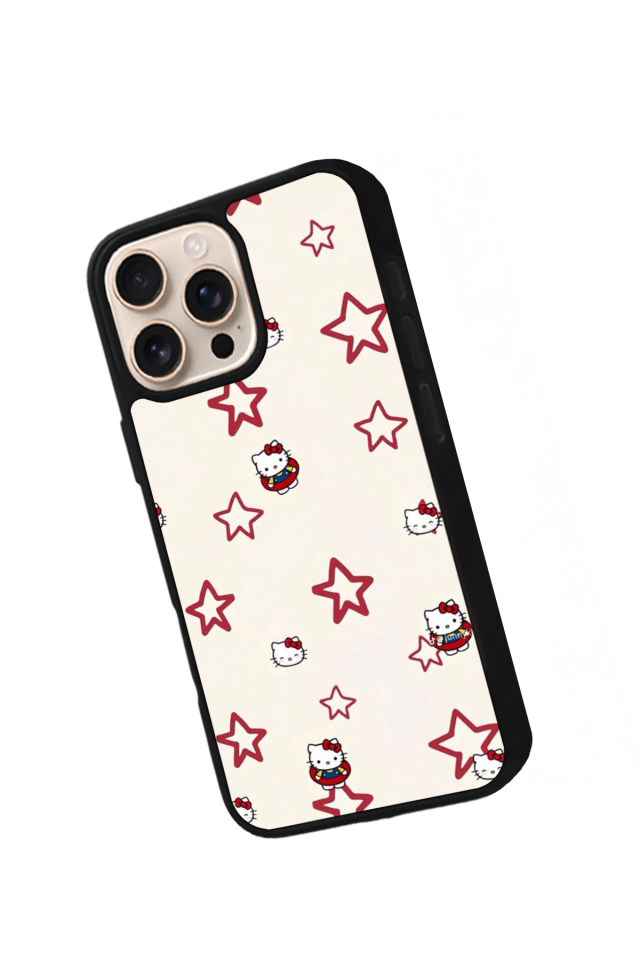 iPhone 16 Pro Max Uyumlu HelloKitty Tasarımlı Glossy Premium Kılıf