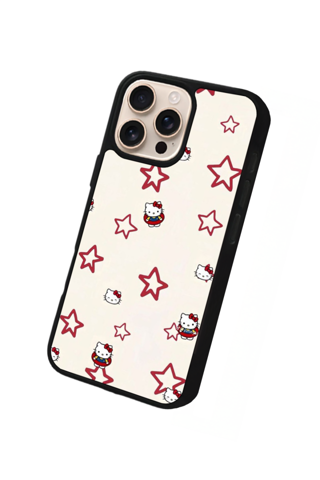 iPhone 16 Pro Max Uyumlu HelloKitty Tasarımlı Glossy Premium Kılıf