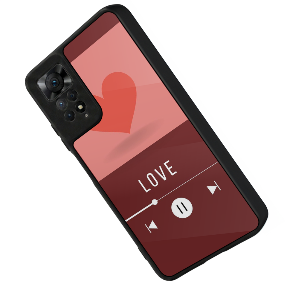 Xiaomi Redmi Note 11 Pro Uyumlu Kalp Love Tasarımlı Glossy Premium Kılıf