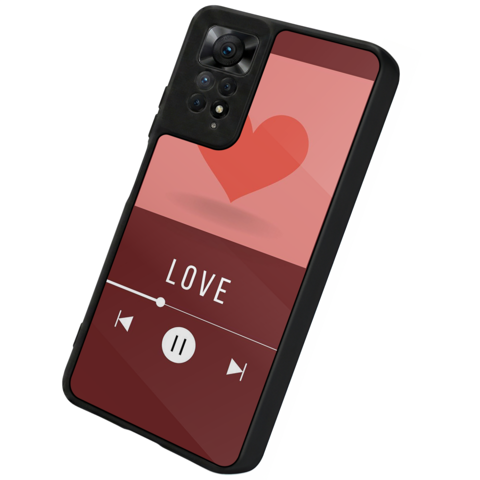 Xiaomi Redmi Note 11 Pro Uyumlu Kalp Love Tasarımlı Glossy Premium Kılıf