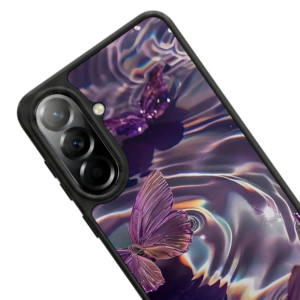 Samsung Galaxy A57 Uyumlu Kelebek Tasarımlı Glossy Premium Kılıf