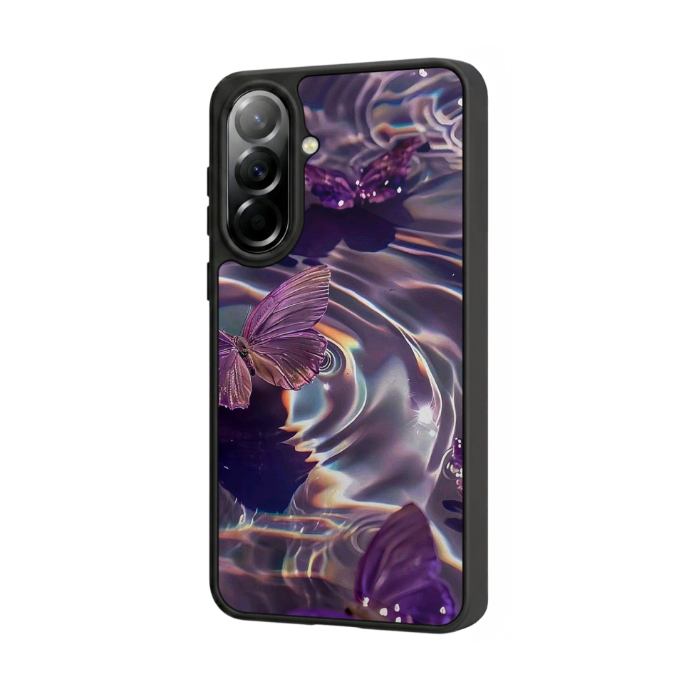 Samsung Galaxy A57 Uyumlu Kelebek Tasarımlı Glossy Premium Kılıf