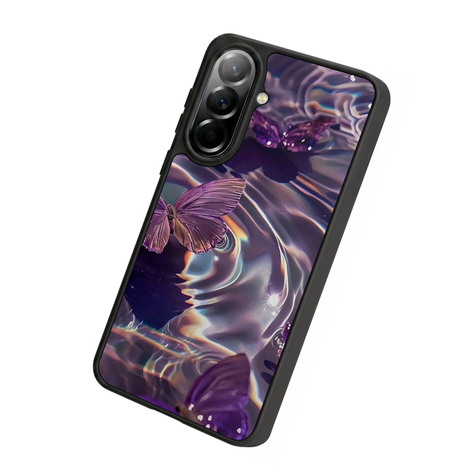 Samsung Galaxy A57 Uyumlu Kelebek Tasarımlı Glossy Premium Kılıf