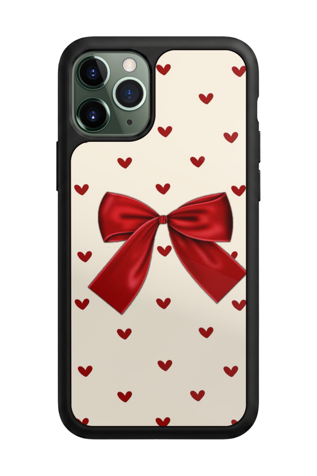 iPhone 11 Pro Max Uyumlu Kurdele Tasarımlı Glossy Premium Kılıf