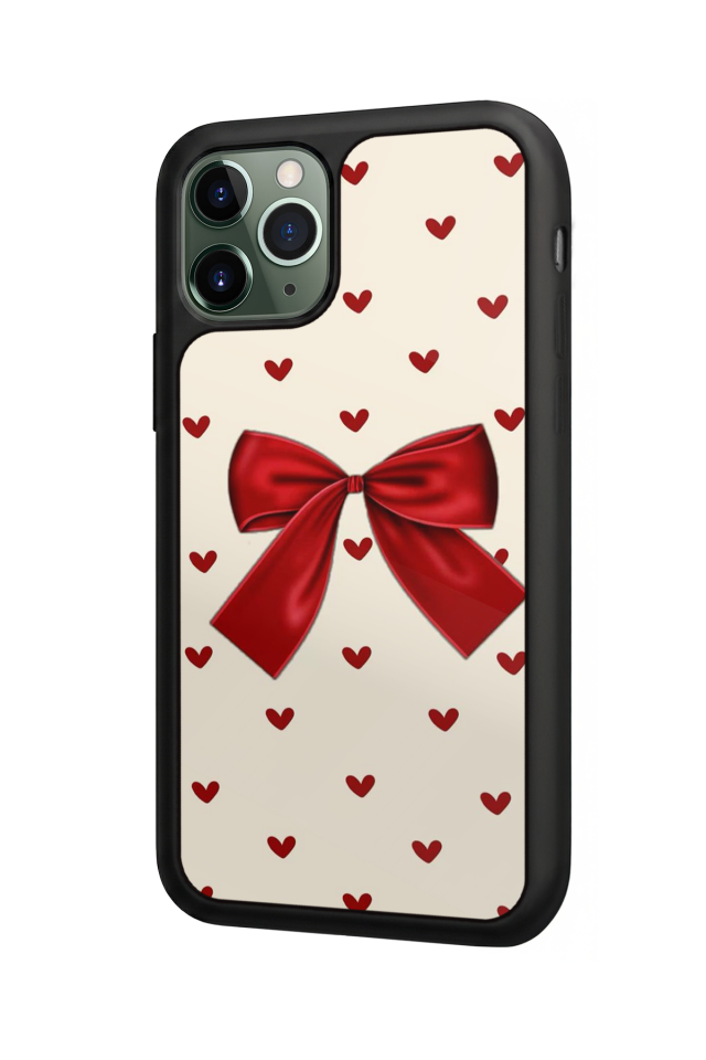 iPhone 11 Pro Max Uyumlu Kurdele Tasarımlı Glossy Premium Kılıf