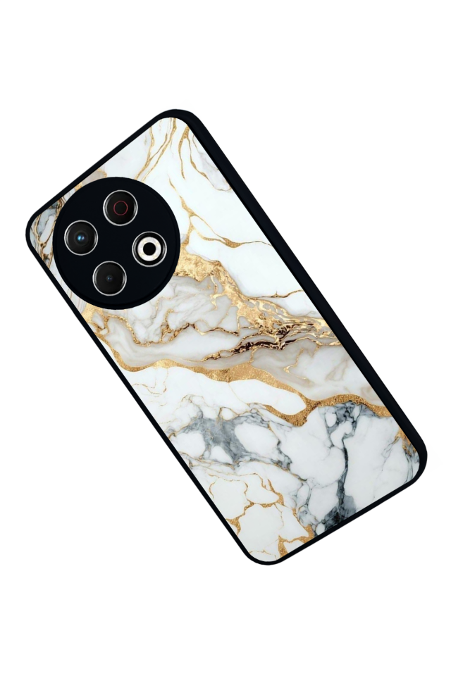 Tecno Spark 30 Pro Uyumlu Mermer Marble Tasarımlı Glossy Premium Kılıf