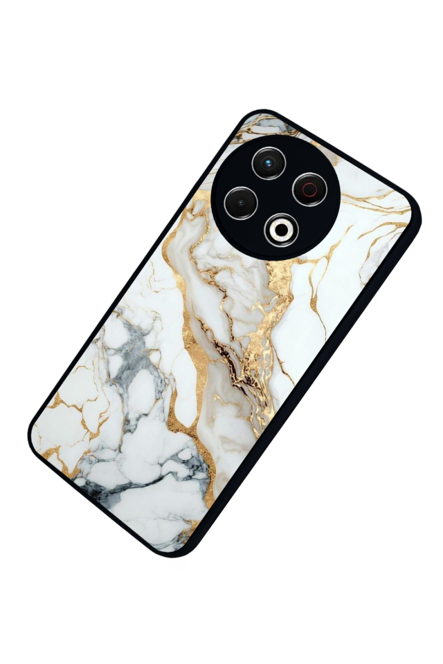 Tecno Spark 30 Pro Uyumlu Mermer Marble Tasarımlı Glossy Premium Kılıf