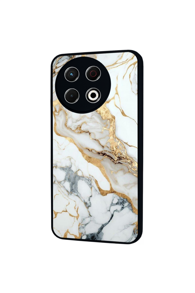 Tecno Spark 30 Pro Uyumlu Mermer Marble Tasarımlı Glossy Premium Kılıf