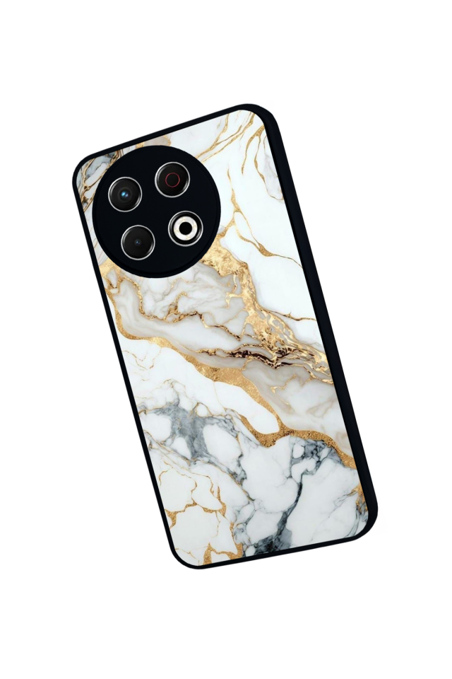 Tecno Spark 30 Pro Uyumlu Mermer Marble Tasarımlı Glossy Premium Kılıf