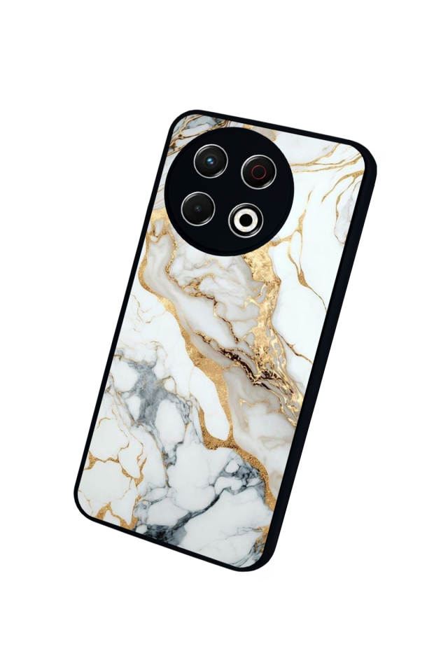 Tecno Spark 30 Pro Uyumlu Mermer Marble Tasarımlı Glossy Premium Kılıf