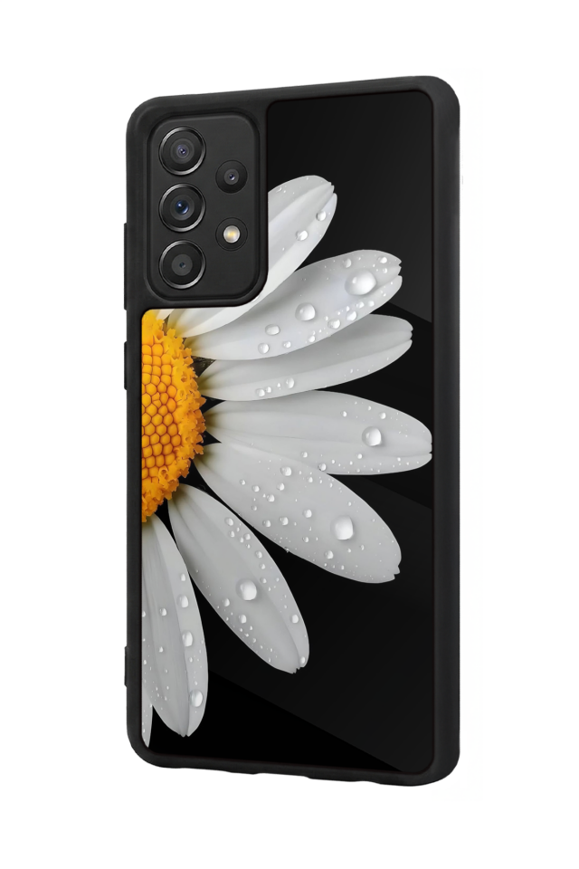 Samsung Galaxy A72 Uyumlu Papatya Tasarımlı Glossy Premium Kılıf