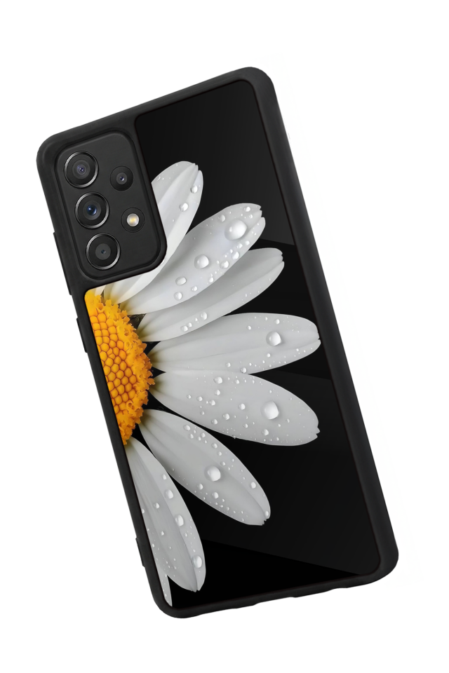 Samsung Galaxy A72 Uyumlu Papatya Tasarımlı Glossy Premium Kılıf