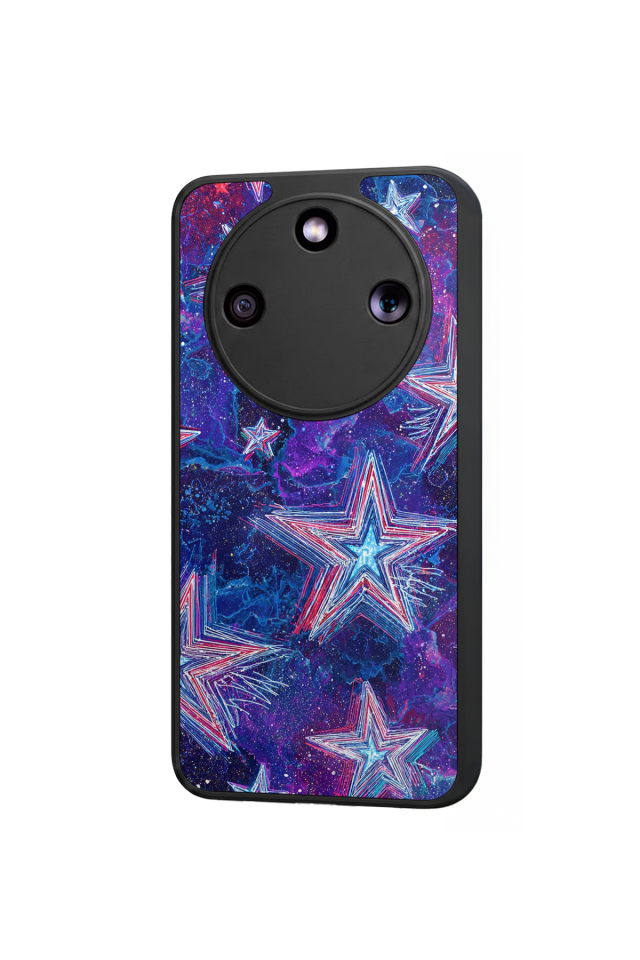 Honor Magic 8 Lite Uyumlu Retro Yildizlar Tasarımlı Glossy Premium Kılıf