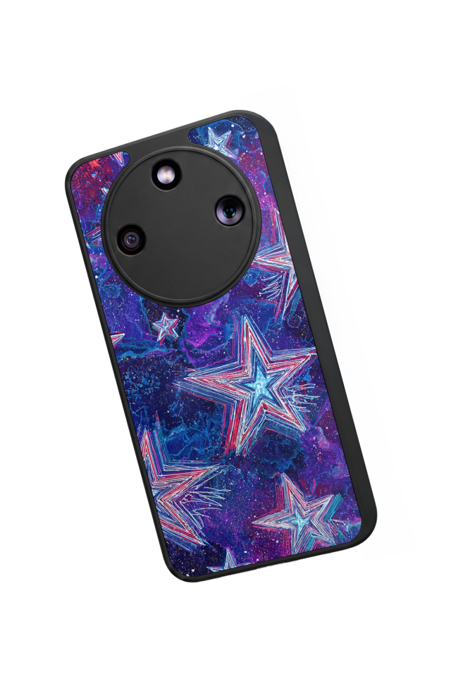 Honor Magic 8 Lite Uyumlu Retro Yildizlar Tasarımlı Glossy Premium Kılıf