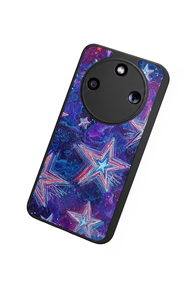 Honor Magic 8 Lite Uyumlu Retro Yildizlar Tasarımlı Glossy Premium Kılıf