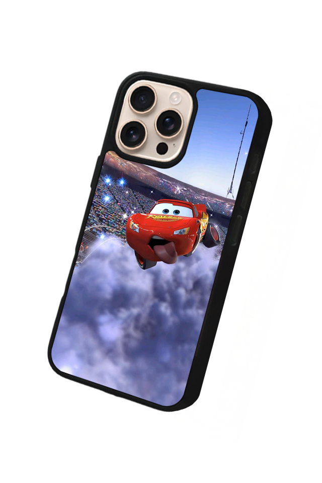 iPhone 15 Pro Max Uyumlu Simsek McQueen Tasarımlı Glossy Premium Kılıf