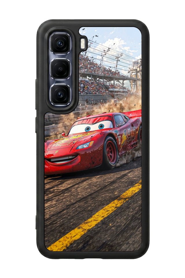 Infinix Hot 60 Pro Plus Uyumlu Şimsek McQueen Tasarımlı Glossy Premium Kılıf