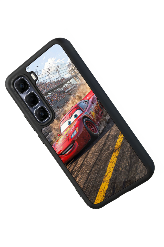 Infinix Hot 60 Pro Plus Uyumlu Şimsek McQueen Tasarımlı Glossy Premium Kılıf