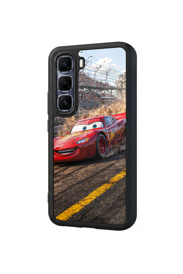 Infinix Hot 60 Pro Plus Uyumlu Şimsek McQueen Tasarımlı Glossy Premium Kılıf