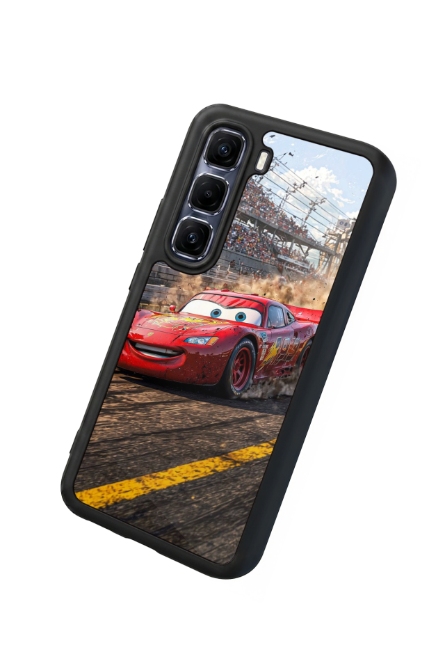 Infinix Hot 60 Pro Plus Uyumlu Şimsek McQueen Tasarımlı Glossy Premium Kılıf