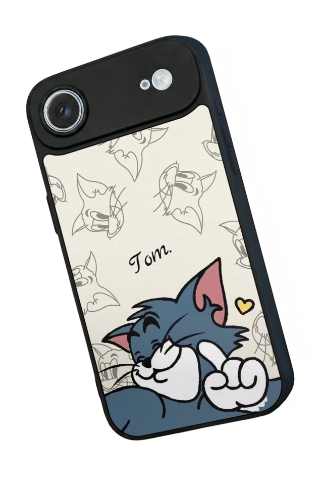 iPhone 17 Air Uyumlu Tom And Jerry Tasarımlı Glossy Premium Kılıf