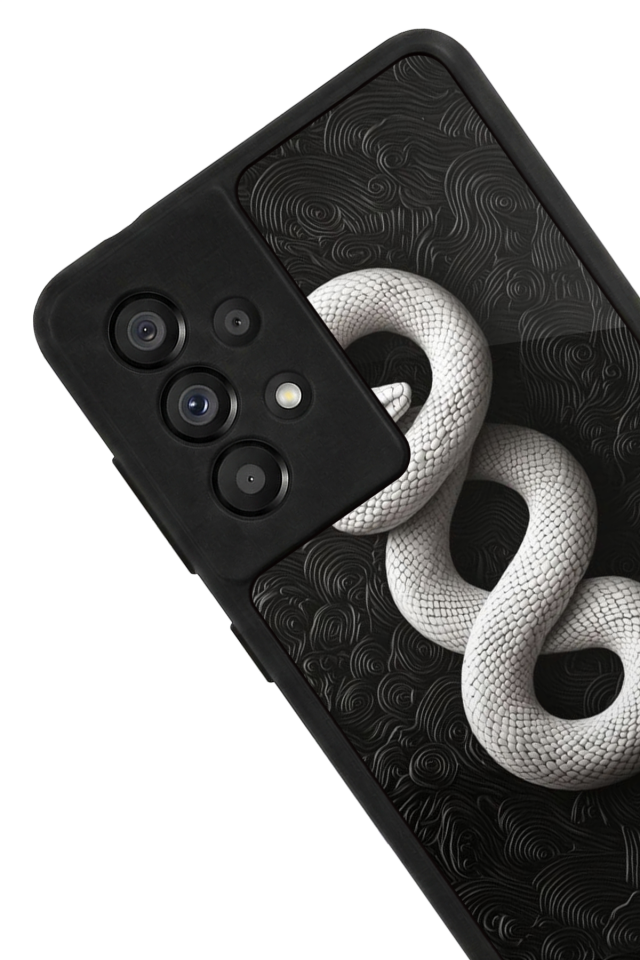 Samsung Galaxy A73 Uyumlu Yılan Tasarımlı Glossy Premium Kılıf