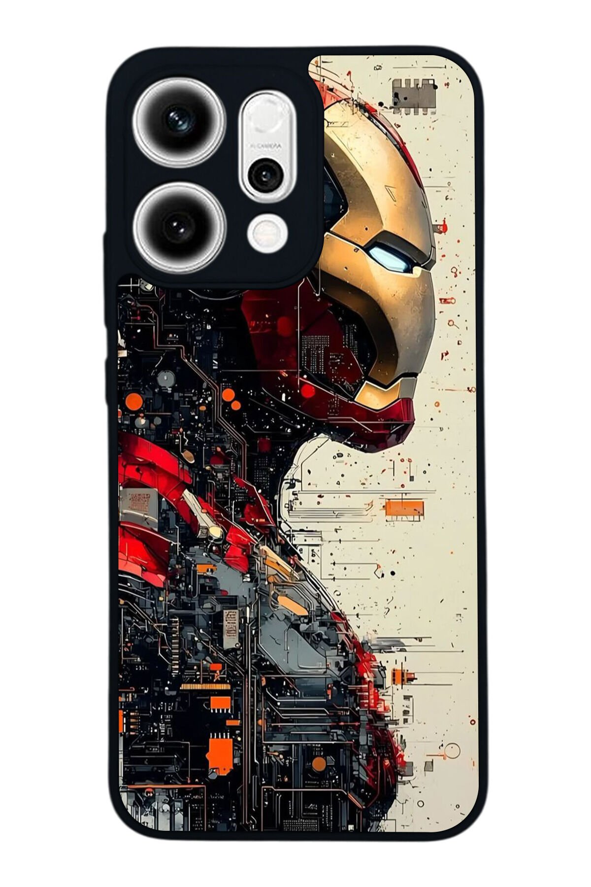 Oppo Reno 14 Uyumlu Iron Man ( Demir Adam ) Tasarımlı Glossy Premium Kılıf