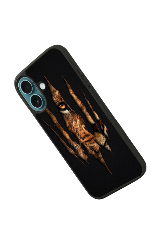 iPhone 16 Uyumlu Aslan Tasarımlı Glossy Premium Kılıf