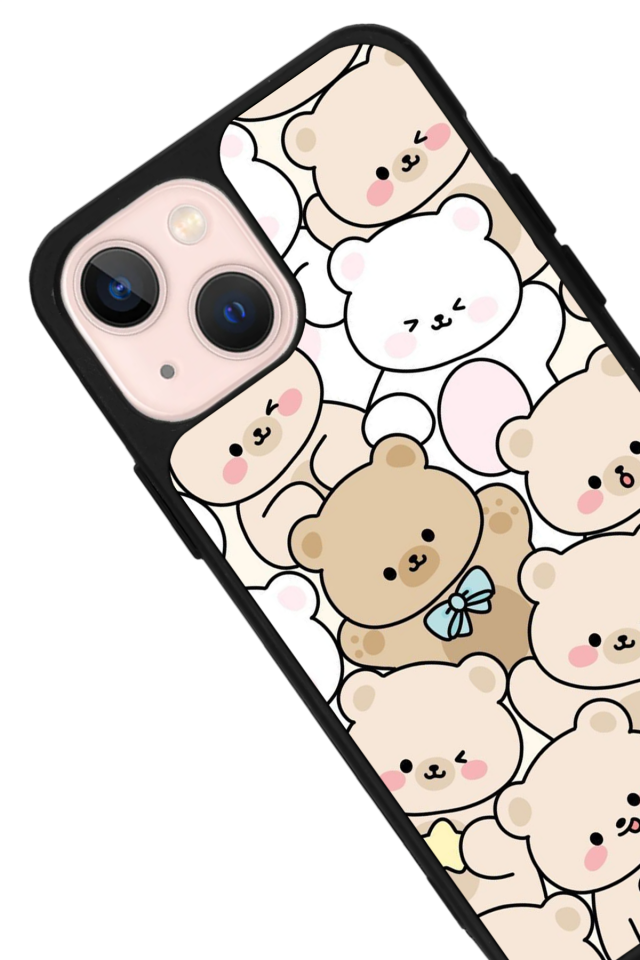 iPhone 14 Plus Uyumlu Ayı Tasarımlı Glossy Premium Kılıf