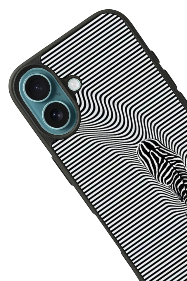 iPhone 16 Plus Uyumlu Çizgi Sanatı Tasarımlı Glossy Premium Kılıf