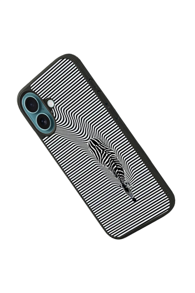 iPhone 16 Plus Uyumlu Çizgi Sanatı Tasarımlı Glossy Premium Kılıf